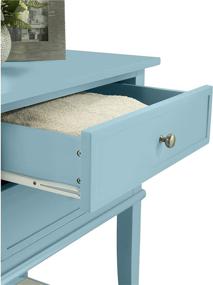 img 3 attached to 🔵 Ameriwood Home Franklin Accent Table 2 Drawers in Blue: Elegant Storage Solution