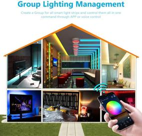 img 2 attached to 🌈 Nexlux LED Strip Lights: WiFi Smart Phone Controlled 16.4ft Non-Waterproof Light Kit with Color Changing Feature - Android and iOS Compatible, IFTTT Supported