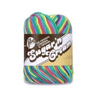 🧶 lily sugar 'n cream original ombre yarn, 2oz, medium gauge 4, 100% cotton, psychedelic - machine wash & dry logo