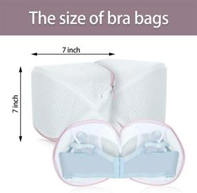 img 3 attached to 👙 6-Pack Mesh Bra Washing Bags - Laundry Bags for Lingerie, Underwear, and Delicates - with Zipper Closure - Women's Laundry Storage Solution