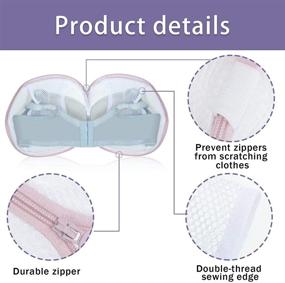 img 1 attached to 👙 6-Pack Mesh Bra Washing Bags - Laundry Bags for Lingerie, Underwear, and Delicates - with Zipper Closure - Women's Laundry Storage Solution