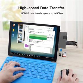 img 2 attached to 📦 VOASTEK 6-in-1 Surface Pro Hub Combo Adapter: USB 3.0 Hub with HDMI, LAN Port, Dual USB 3.0, SD/TF/Micro SD Reader - Compatible with Microsoft Surface 2017/Pro 4 | Unique Design