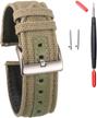 hemsut canvas release military replacement men's watches for watch bands logo
