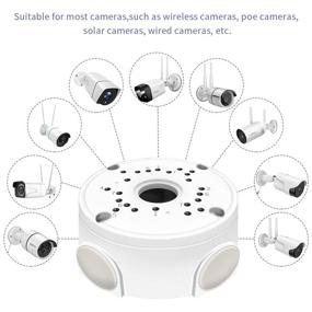 img 3 attached to 📷 Ultimate 8-Pack Waterproof Junction Box Mount Bracket for Bullet Security Cameras