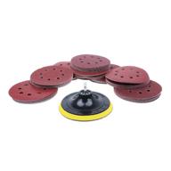 80 pack 5 inch sanding discs kit 8 hole sander for drill | polishing pad with hook and loop plate | variety of grit sizes: 60, 80, 120, 180, 240, 400, 600, 800 | high-quality sandpaper abrasive tool logo