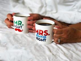 img 1 attached to Triple Gifffted Mr Right and Mrs Always Right Coffee 🎁 Mugs: Perfect Couples Gifts for Wedding, Anniversaries, Christmas, and Valentine's Day