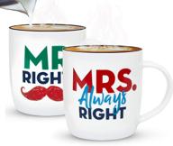 triple gifffted mr right and mrs always right coffee 🎁 mugs: perfect couples gifts for wedding, anniversaries, christmas, and valentine's day logo