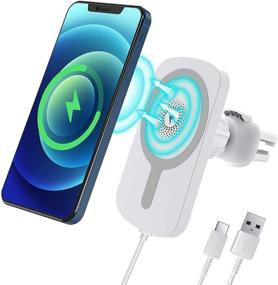 img 4 attached to Magnetic Wireless Charger Compatible Charging Car Electronics & Accessories for Car Electronics Accessories