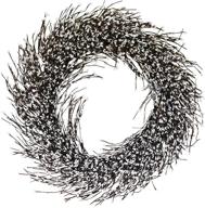 🎁 the wreath depot shelburne white pip berry wreath, 22 inches: designer quality with white gift box логотип