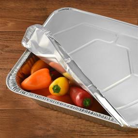 img 2 attached to NYHI 9x13 Aluminum Foil Pans with Lids 🍲 - 10 Pack for Catering, Baking, Roasting & More