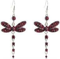 multicolor rhinestone dragonfly earrings bohemian logo