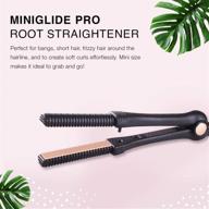 💇 maxius mini-glide pro hair straightening: professional titanium flat iron - ultimate styling tool with interchangeable plates for salon high heat 450 logo