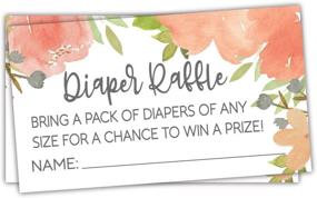 img 4 attached to 🌸 Delightful Watercolor Floral Diaper Raffle Tickets - Fun Girl Baby Shower Game!