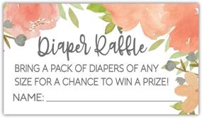 img 2 attached to 🌸 Delightful Watercolor Floral Diaper Raffle Tickets - Fun Girl Baby Shower Game!