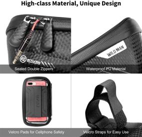 img 1 attached to 🚲 Bike Phone Mount Bag: Waterproof Front Frame Handlebar Bag for iPhone & Android - WILD MAN