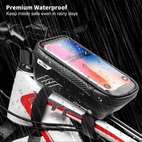 img 3 attached to 🚲 Bike Phone Mount Bag: Waterproof Front Frame Handlebar Bag for iPhone & Android - WILD MAN