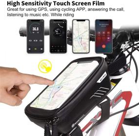 img 2 attached to 🚲 Bike Phone Mount Bag: Waterproof Front Frame Handlebar Bag for iPhone & Android - WILD MAN