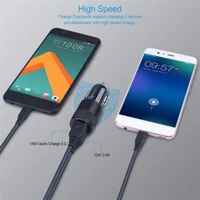 img 2 attached to ⚡️ High-Speed USB C Fast Charger Set with Quick Charge 3.0 Wall Charger, USB Car Charger, and 2 Type C Cables - Compatible with Samsung Galaxy S21/S20/Note 20/A72 5G and More