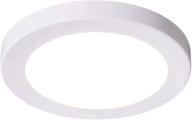 cloudy bay led ceiling light: 7.5 inch, 12w, 840lm, 5000k day light, flush mount, wet location - white finish logo