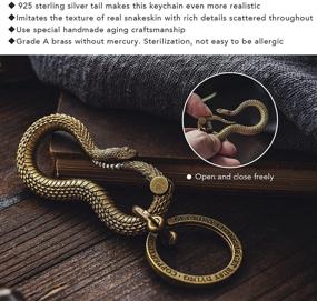 img 1 attached to 🔑 COPPERTIST WU Rattlesnake Keychain: Handcrafted Keychains for Extra Style and Security