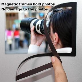 img 2 attached to 🖼️ Enhance Your Décor with 10-Pack Magnetic Photo Frames for Metallic Surfaces - Sooard Magnetic Picture Frame 4x6 inch (Black)