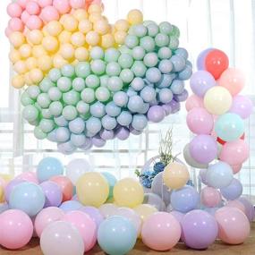img 4 attached to 🎉 Vibrant Party Decor: 120 Assorted Colorful Balloons for Festive Decorations
