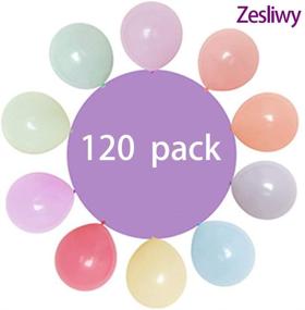 img 2 attached to 🎉 Vibrant Party Decor: 120 Assorted Colorful Balloons for Festive Decorations