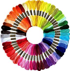 img 4 attached to 🌈 Cross Stitch Threads - Friendship Bracelets Floss - Crafts Floss - Rainbow Color Embroidery Floss