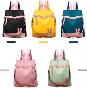 img 3 attached to Stylish Women's Casual Travel Mini Backpack Purse: Artificial Leather School Bag