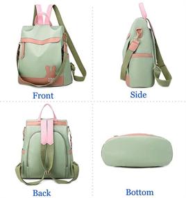 img 2 attached to Stylish Women's Casual Travel Mini Backpack Purse: Artificial Leather School Bag