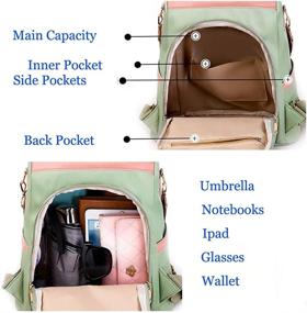img 1 attached to Stylish Women's Casual Travel Mini Backpack Purse: Artificial Leather School Bag