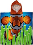 🤡 super soft clownfish cotton hooded poncho bath beach pool towel for kids logo
