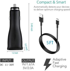 img 2 attached to 🔌 Samsung Adaptive Fast Charging Dual-Port Car Charger: LaoFas USB Rapid + Type C Cable 5ft – Compatible with Galaxy S10+/S10e/S10/S9/S9+/S8/S8+/S8 Active/Note10 and More