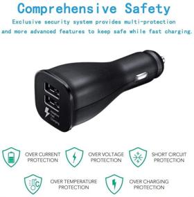 img 1 attached to 🔌 Samsung Adaptive Fast Charging Dual-Port Car Charger: LaoFas USB Rapid + Type C Cable 5ft – Compatible with Galaxy S10+/S10e/S10/S9/S9+/S8/S8+/S8 Active/Note10 and More