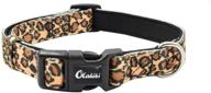 🐾 premium neoprene padded nylon dog collar - durable & comfortable for walking & training - solid color pattern logo