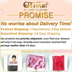 img 3 attached to 🌟 QTHAIR 12A Grade Virgin Straight Human Hair Bundle with Closure - 100% Virgin Indian Hair (20 22 24+18 inch) and Free Part Swiss Lace Closure - Natural Black, High Quality