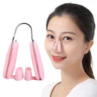 👃 pain-free nose slimmer lifter clip: effective silicone nose shaper for wide nose women and men logo