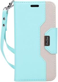 img 4 attached to ProCase Wallet Case for iPhone XR - MintGreen: Folio Flip Case with Kickstand, Card Holders, Mirror Wristlet, & More!