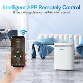 img 3 attached to 🔌 2021 Upgraded WiFi-enabled Dehumidifier - 50 Pints, 3000 Sq. Ft Coverage, Universal Wheels - Ideal for Home, Basement, Bedroom, Business, Closet, Garage, Living Rooms - Damp Rid Moisture Absorber (30 Pint, 2019 DOE Compliant)