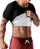 👕 mens slimming sauna shirt sweat suit vest workout tank top waist trainer body shaper logo