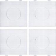 🔲 evoretro 4-pack large clear plastic square pegboards for kids craft beads, 5'7 inch fuse beads boards logo