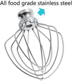 img 3 attached to 🥚 COOKRA Stainless Steel Egg Cream Stirrer - K45WW 6-Wire Whip Attachment Tilt-Head Stand Mixer Accessory Replacement for Flour Cake Balloon Whisk - Dishwasher Safe