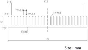 img 2 attached to 💙 Blue Aluminum Heat Sink: Efficient Cooling for Amplifier Transistor Semiconductor Devices - 150 x 74 x10 mm