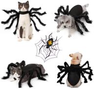 🎃 idepet pet dog halloween christmas costume: dog cloak bat wings, 8 spider purple octopus hat, devil horns hat. dogs cats holiday costume decoration hair accessories for puppy logo