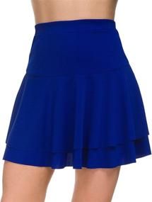 img 2 attached to 👗 Sinono Navy Stretchy Layered Pleated Women's Clothing and Skirts