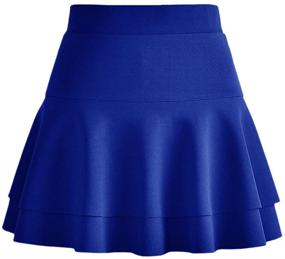 img 4 attached to 👗 Sinono Navy Stretchy Layered Pleated Women's Clothing and Skirts