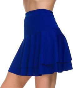 img 3 attached to 👗 Sinono Navy Stretchy Layered Pleated Women's Clothing and Skirts