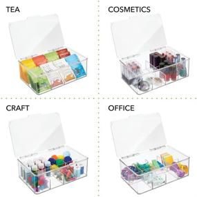 img 1 attached to 🍵 mDesign Plastic Stackable Tea Bag Organizer Storage Bin: Convenient Kitchen Cabinet Solution for Beverages, Cups, and Condiments