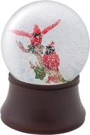 delightful red cardinal friends musical figurine 120mm water globe with merry christmas tune логотип