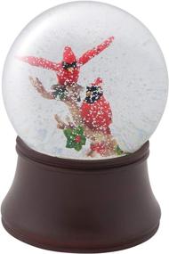 img 4 attached to Delightful Red Cardinal Friends Musical Figurine 120MM Water Globe with Merry Christmas Tune